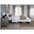 AFI Warren Solid Wood Queen Bed with Footboard and USB Charger in Gray