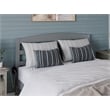 AFI Warren Solid Wood Queen Bed with Footboard and USB Charger in Gray