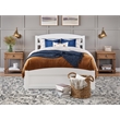 AFI Warren Solid Wood Queen Traditional Bed w/ Twin XL Trundle in White