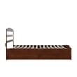 AFI Warren Solid Wood Queen Bed w/ Footboard & Twin XL Trundle in Walnut