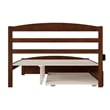 AFI Warren Solid Wood Queen Bed w/ Footboard & Twin XL Trundle in Walnut