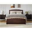 AFI Warren Solid Wood Queen Bed w/ Footboard & Twin XL Trundle in Walnut