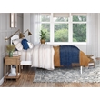 AFI Warren Solid Wood Full Platform Bed with USB Charging Station in White