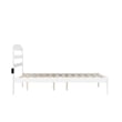 AFI Warren Solid Wood Full Platform Bed with USB Charging Station in White