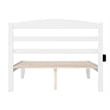 AFI Warren Solid Wood Full Platform Bed with USB Charging Station in White