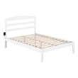 AFI Warren Solid Wood Full Platform Bed with USB Charging Station in White