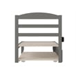 AFI Warren Solid Wood Twin Bed with Twin Trundle and USB Charger in Gray