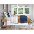 AFI Warren Solid Wood Full Bed with Twin Trundle and USB Charger in White