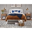 AFI Warren Solid Wood Full Bed with Twin Trundle and USB Charger in White