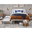 AFI Warren Solid Wood Full Bed with Twin Trundle and USB Charger in White