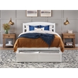 AFI Warren Solid Wood Storage Drawer Full Platform Bed in White