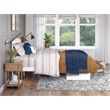 AFI Warren Solid Wood Storage Drawer Full Platform Bed in White