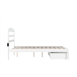 AFI Warren Solid Wood Storage Drawer Full Platform Bed in White