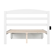 AFI Warren Solid Wood Storage Drawer Full Platform Bed in White