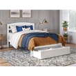 AFI Warren Solid Wood Storage Drawer Full Platform Bed in White