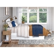 AFI Warren Solid Wood Full Bed with 2 Storage Drawers and USB Charger in White