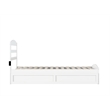 AFI Warren Solid Wood Twin XL Bed w/ Footboard & Twin XL Trundle in White