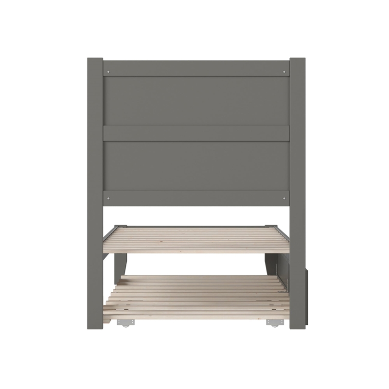 AFI NoHo Twin Solid Wood Bed with Twin Trundle in Espresso