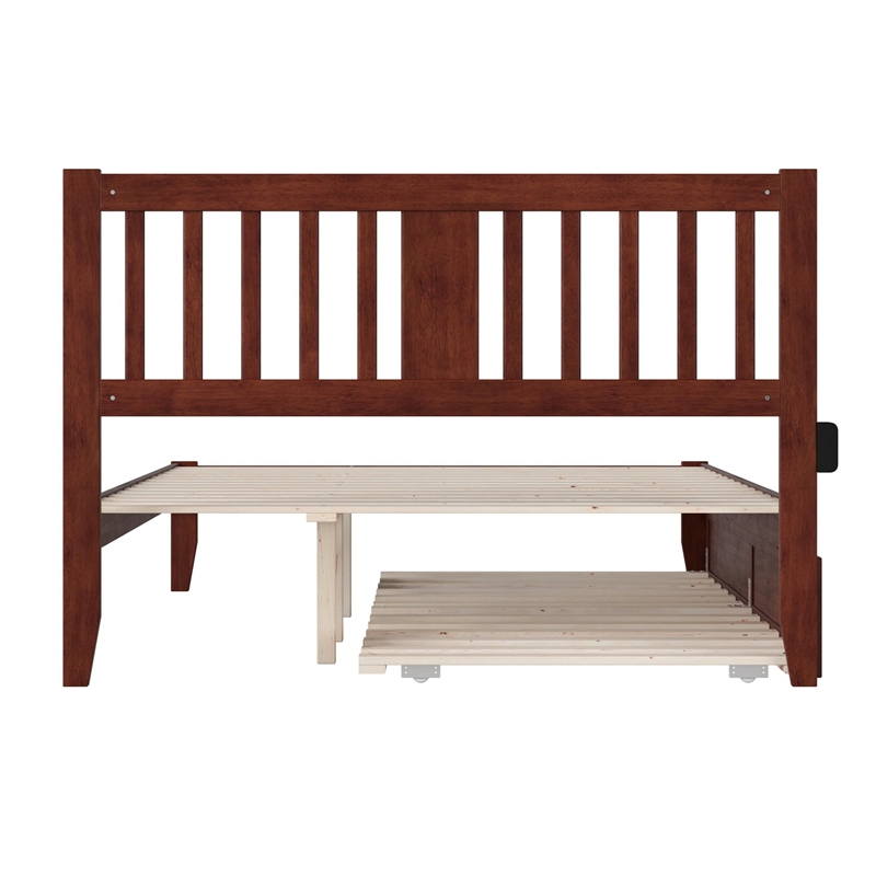AFI Tahoe Solid Wood Twin XL Platform Bed with Twin XL Trundle in Espresso