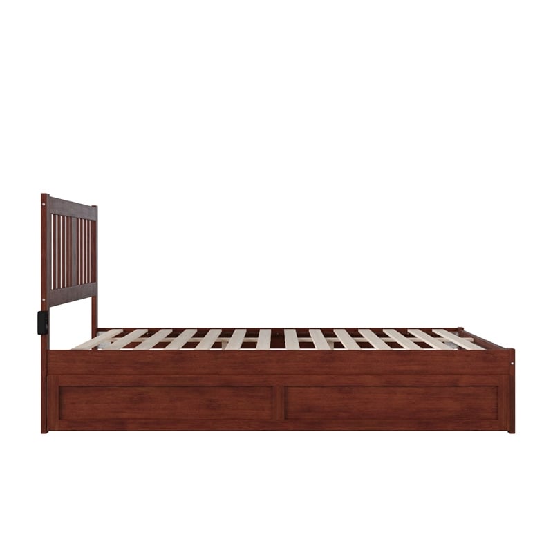 Tahoe Twin Solid Wood Platform Bed with Twin Trundle in Espresso