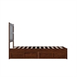 AFI NoHo Twin Solid Wood Bed with 2 Drawers in Espresso