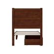 AFI NoHo Twin Extra Long Solid Wood Bed with 2 Drawers in Espresso