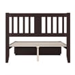 AFI Tahoe Full Solid Wood Platform Bed w/Foot Drawer in Espresso