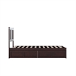AFI Tahoe Twin Solid Wood Platform Bed with 2 Drawers in Espresso