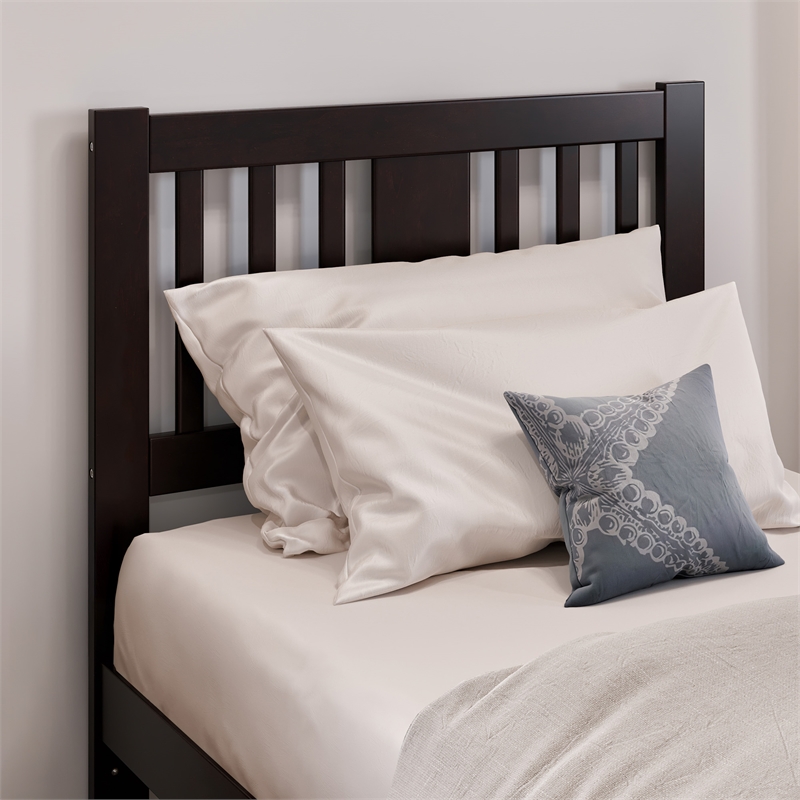 AFI Tahoe Twin XL Wood Platform Bed with 2 Drawers in Espresso