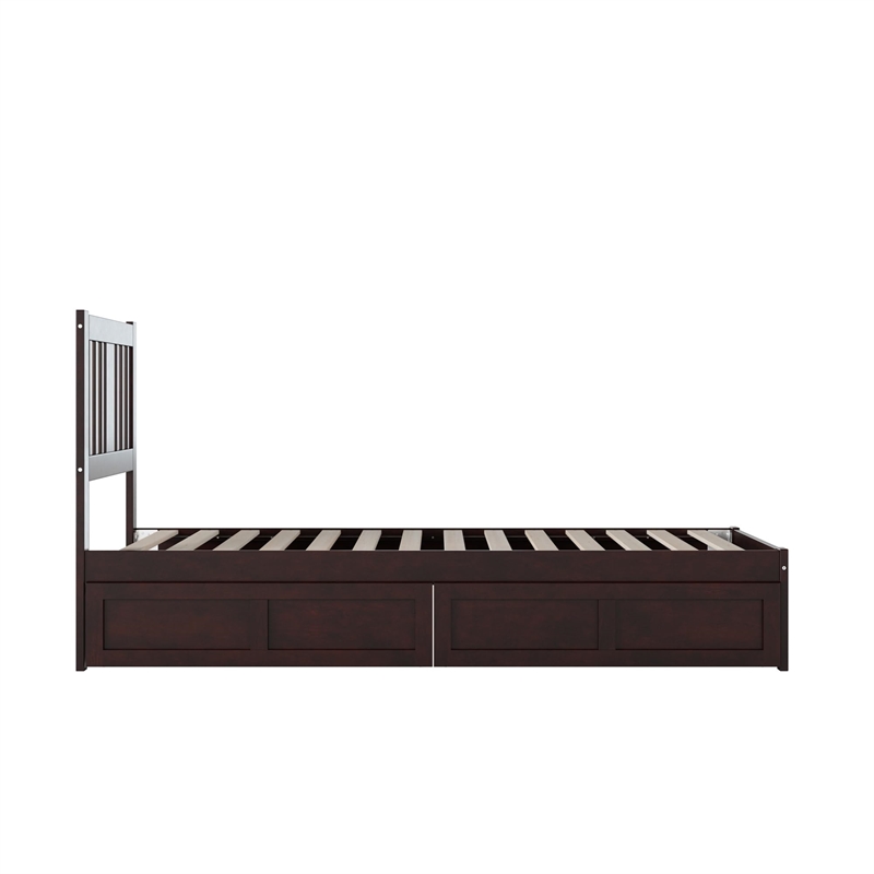 AFI Tahoe Twin XL Wood Platform Bed with 2 Drawers in Espresso