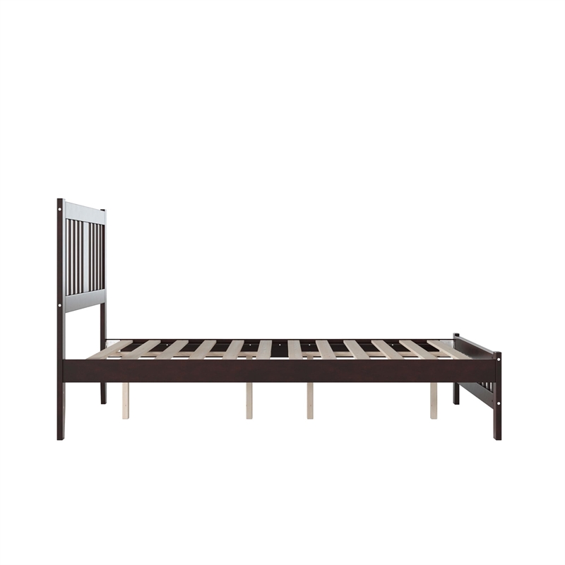 AFI Tahoe Twin XL Solid Wood Platform Bed with Footboard in Espresso