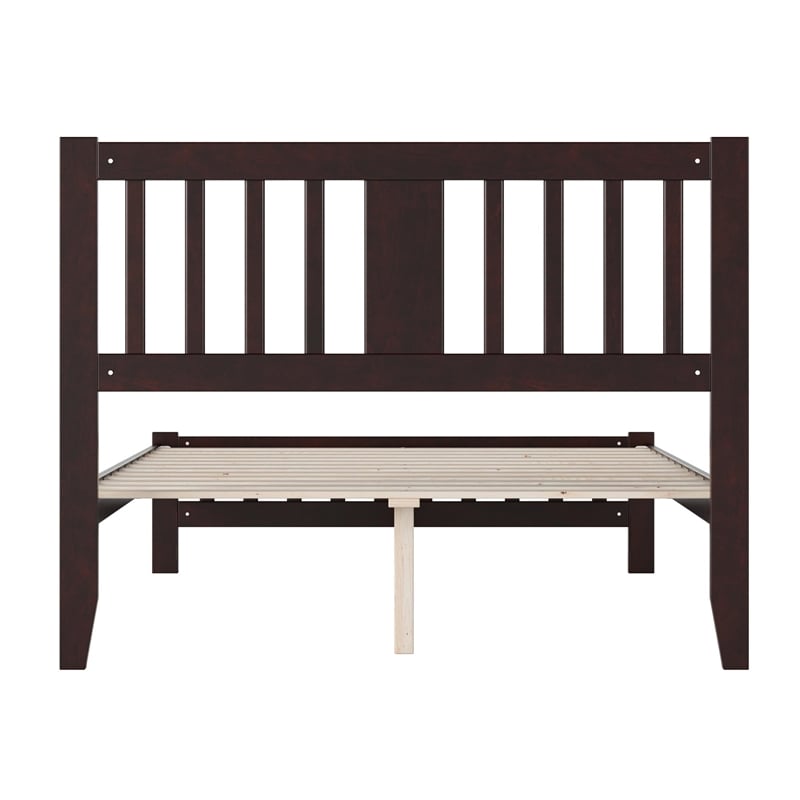AFI Tahoe Twin XL Solid Wood Platform Bed with Footboard in Espresso