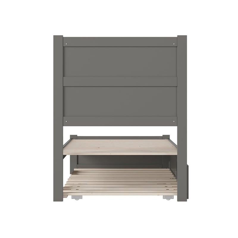 AFI NoHo Solid Wood Queen Bed with Footboard and Twin XL Trundle in Espresso