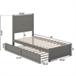 AFI NoHo Solid Wood Queen Bed with Footboard and Twin XL Trundle in Espresso