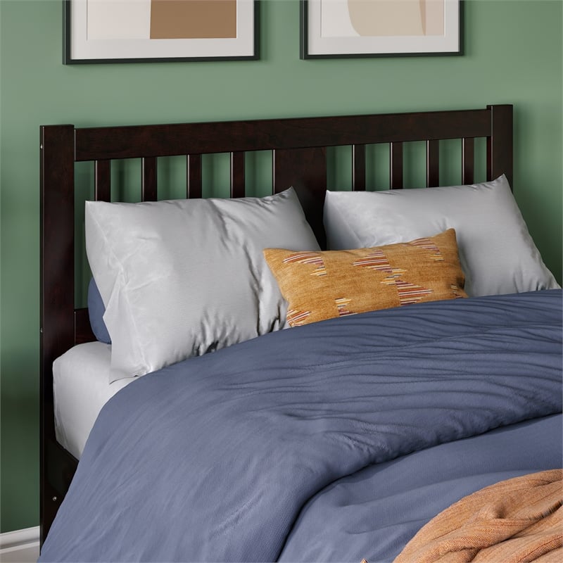 AFI Tahoe Full Solid Wood Platform Bed with Footboard and 2 Drawers in Espresso