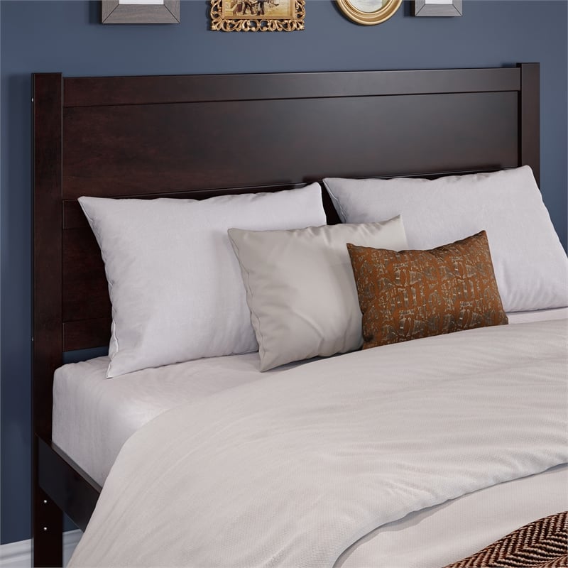 AFI NoHo Queen Wood Bed with Footboard and 2 Drawers in Espresso