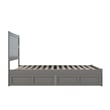 AFI NoHo Queen Wood Bed with Footboard and 2 Drawers in Espresso