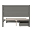 AFI NoHo Queen Wood Bed with Footboard and 2 Drawers in Espresso