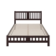 AFI Tahoe Solid Wood Queen Platform Bed with Footboard in Espresso
