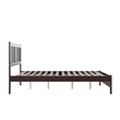 AFI Tahoe Solid Wood Queen Platform Bed with Footboard in Espresso