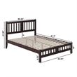AFI Tahoe Solid Wood Queen Platform Bed with Footboard in Espresso
