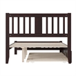 AFI Tahoe Wood Twin XL Platform Bed w/Footboard and Twin XL Trundle in Espresso