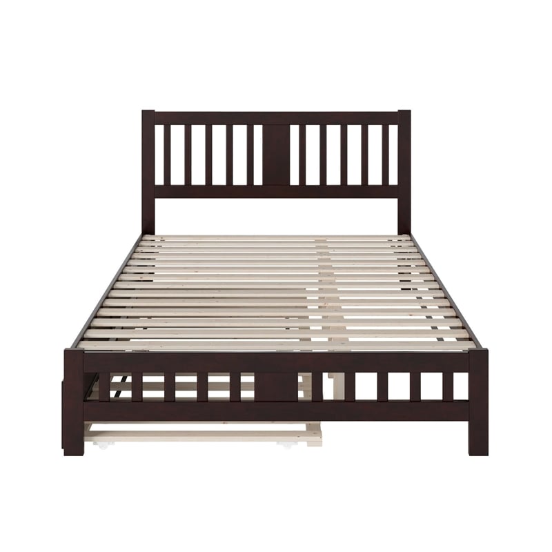 AFI Tahoe Solid Wood Queen with Footboard and Twin XL Trundle in Espresso