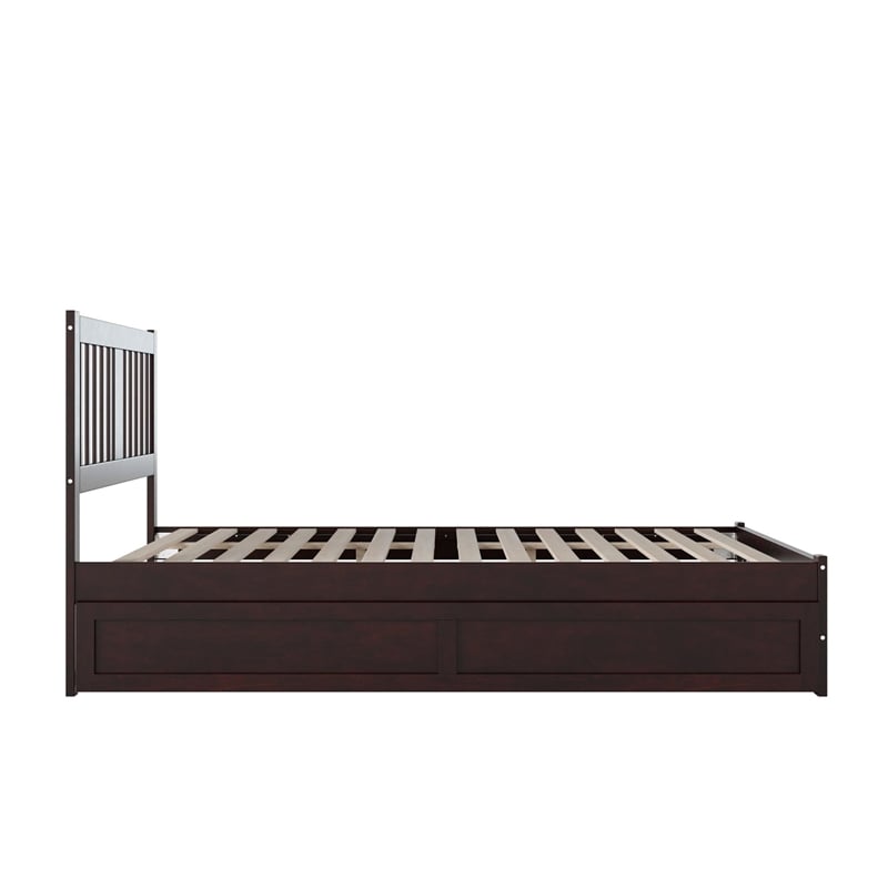 AFI Tahoe Solid Wood Queen with Footboard and Twin XL Trundle in Espresso
