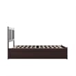 AFI Tahoe Wood Full Platform Bed with Footboard & Twin Trundle in Espresso