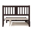 AFI Tahoe Wood Full Platform Bed with Footboard & Twin Trundle in Espresso