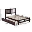 AFI Tahoe Wood Full Platform Bed with Footboard & Twin Trundle in Espresso