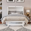 Northfield Twin XL Solid Wood Modern Murphy Bed Chest with Mattress in White