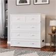 Northfield Twin XL Solid Wood Modern Murphy Bed Chest with Mattress in White