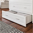 Northfield Twin XL Solid Wood Modern Murphy Bed Chest with Mattress in White